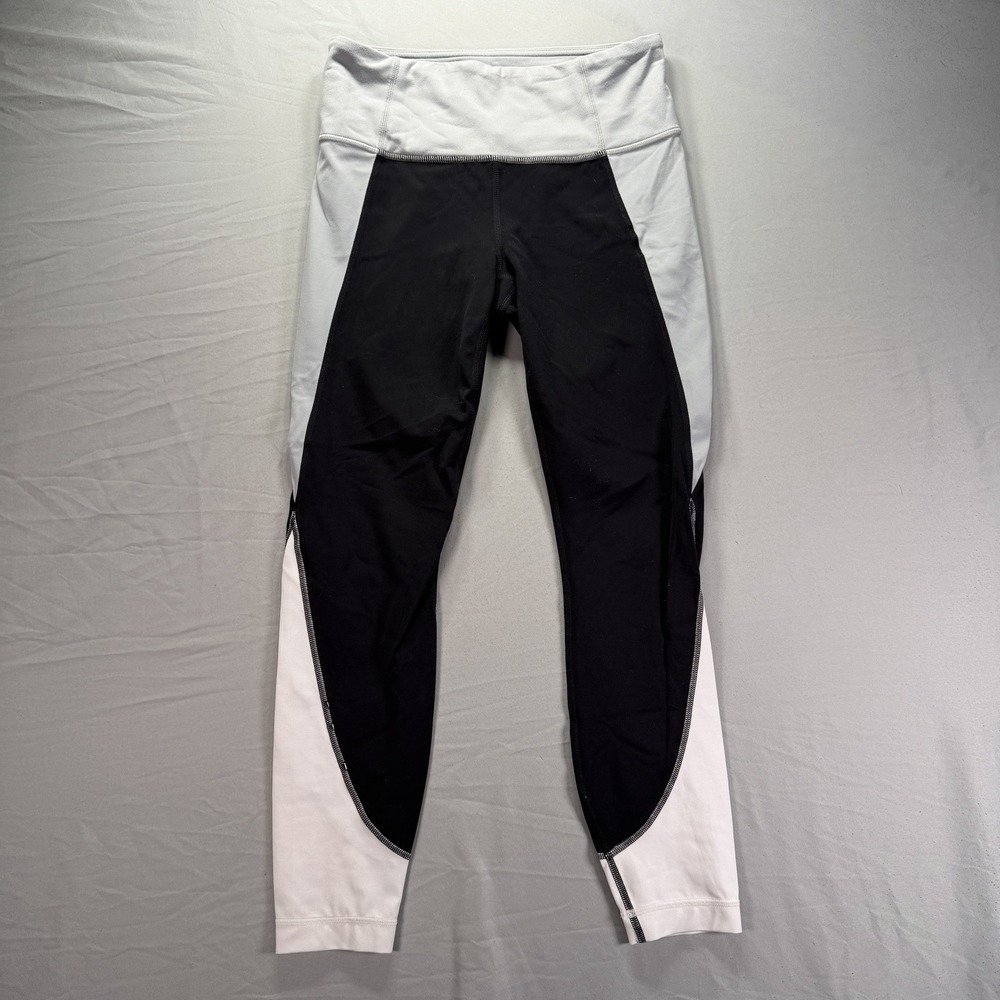 Athleta Leggings Womens Small Black Colorblock Stretch Active Wear Athletic